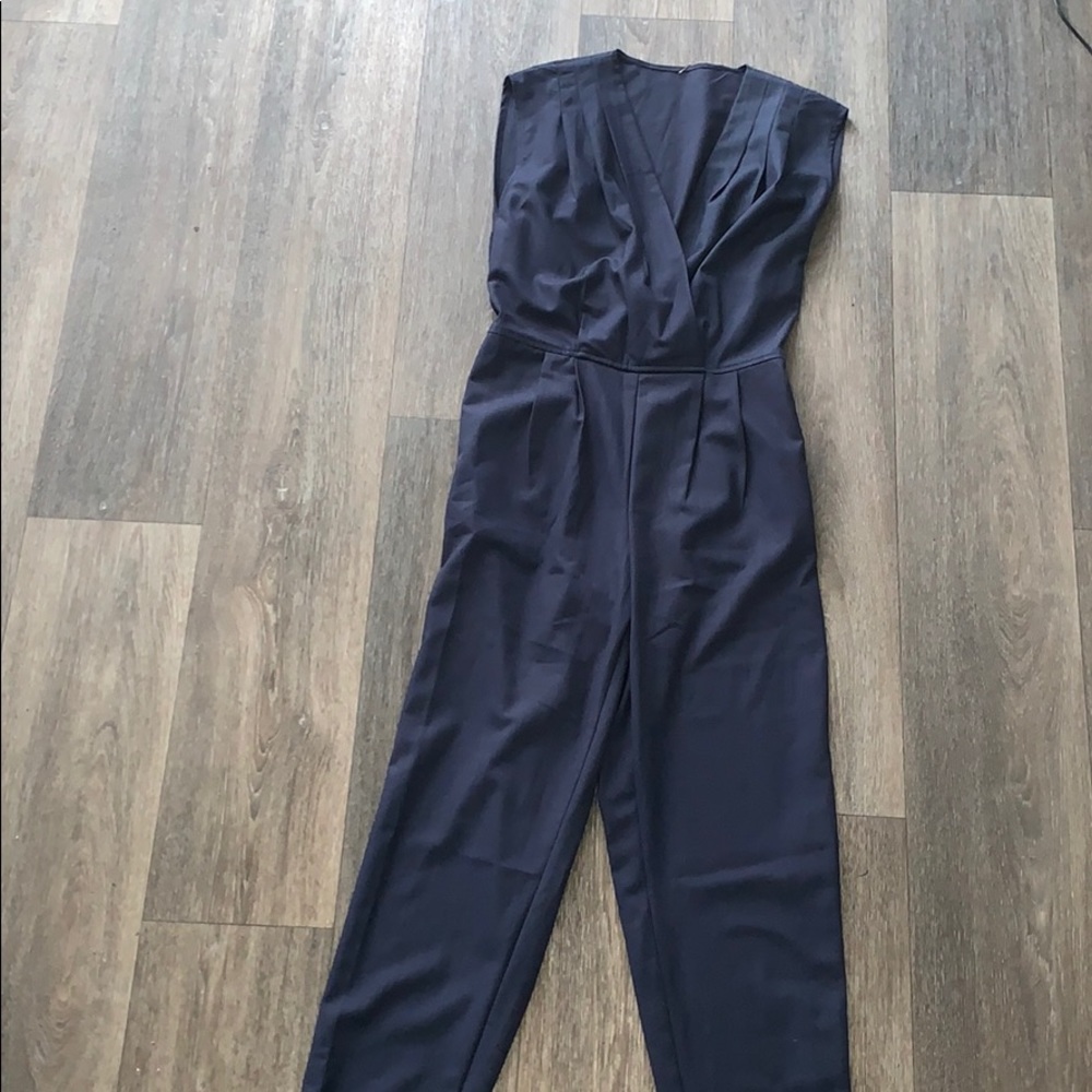 Brand New Navy Blue Twill Jumpsuit